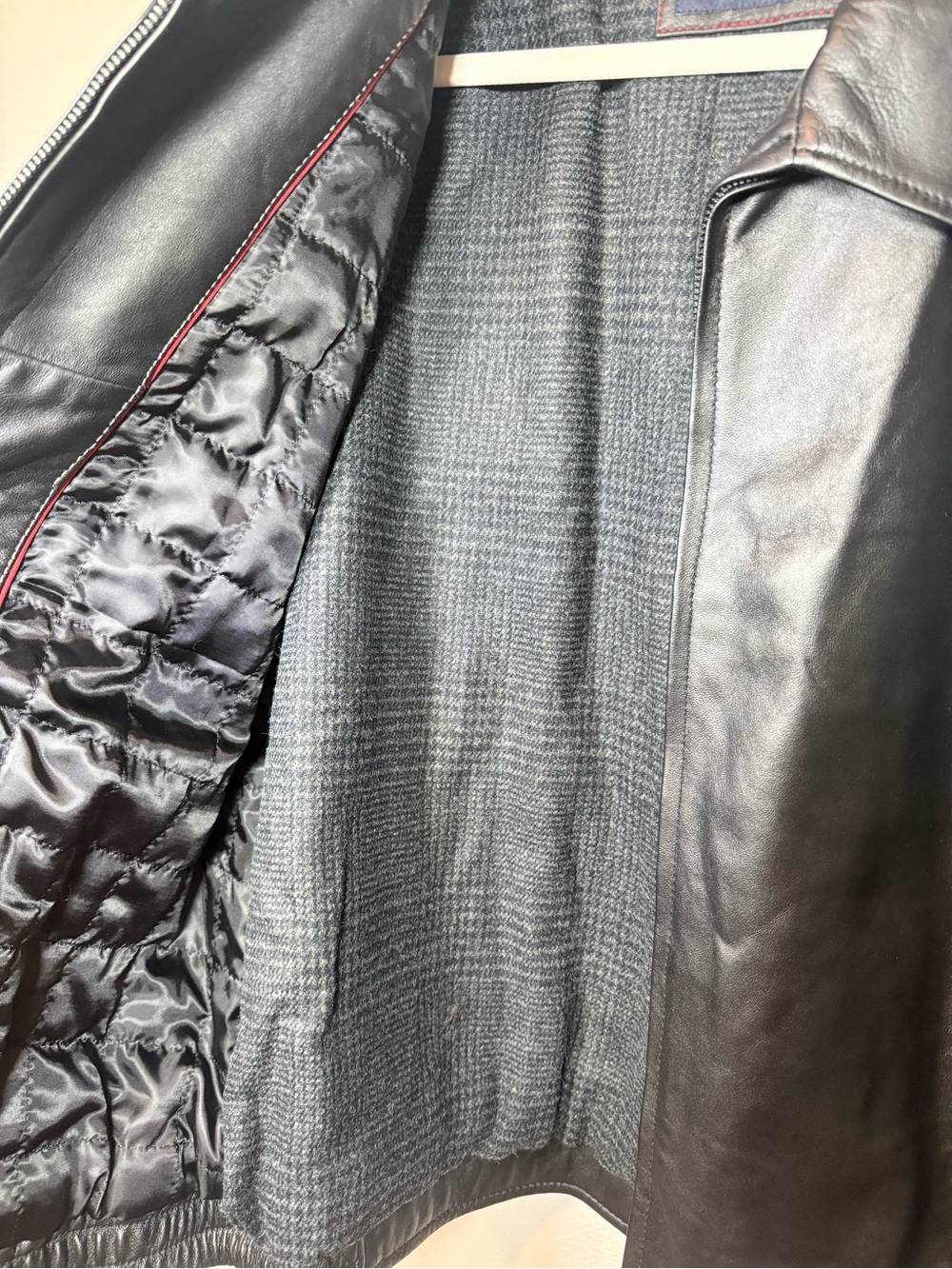 Tommy Hilfiger Black Leather Bomber Jacket - Picture 4 of 10